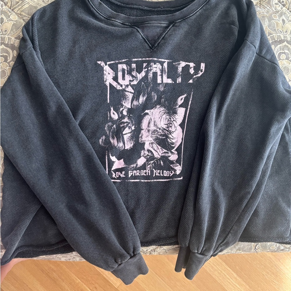 PAIGE Black Long Sleeve Tee with Graphic Print